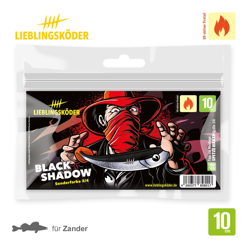 Lieblingsköder Black Shadow 10 Cm 4 Lieblingsköder Black Shadow 10 Cm - Afbeelding 2