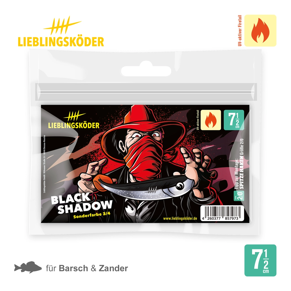 Lieblingsköder Black Shadow 7.5 Cm 4 Lieblingsköder Black Shadow 7.5 Cm - Afbeelding 2