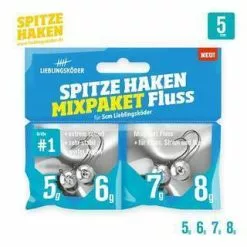 Lieblingsköder Spitze Haken #1 Mixpakket Fluss